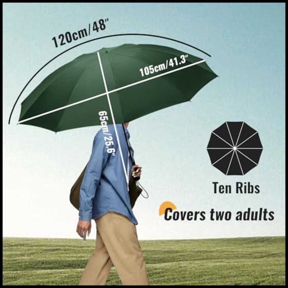 Compact Windproof Automatic Umbrella Inverted Fol… - image 3